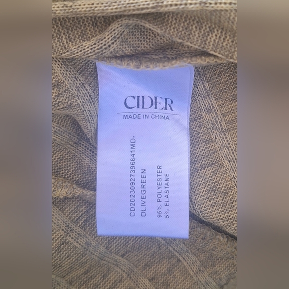 Cider 2X Olive Green Knit Dress - Picture 6 of 6
